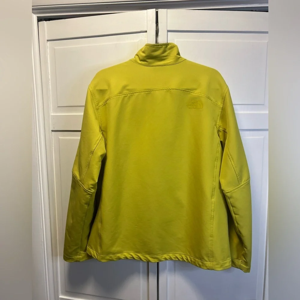 The North Face Men Soft Shell Flashdry Jacket Size Large Color Yellow/Brown Trim